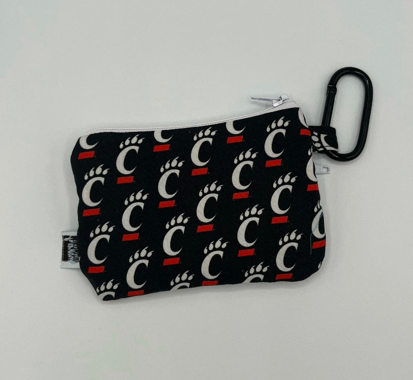 University of Cincinnati Double Zipper Wallet with Carabiner