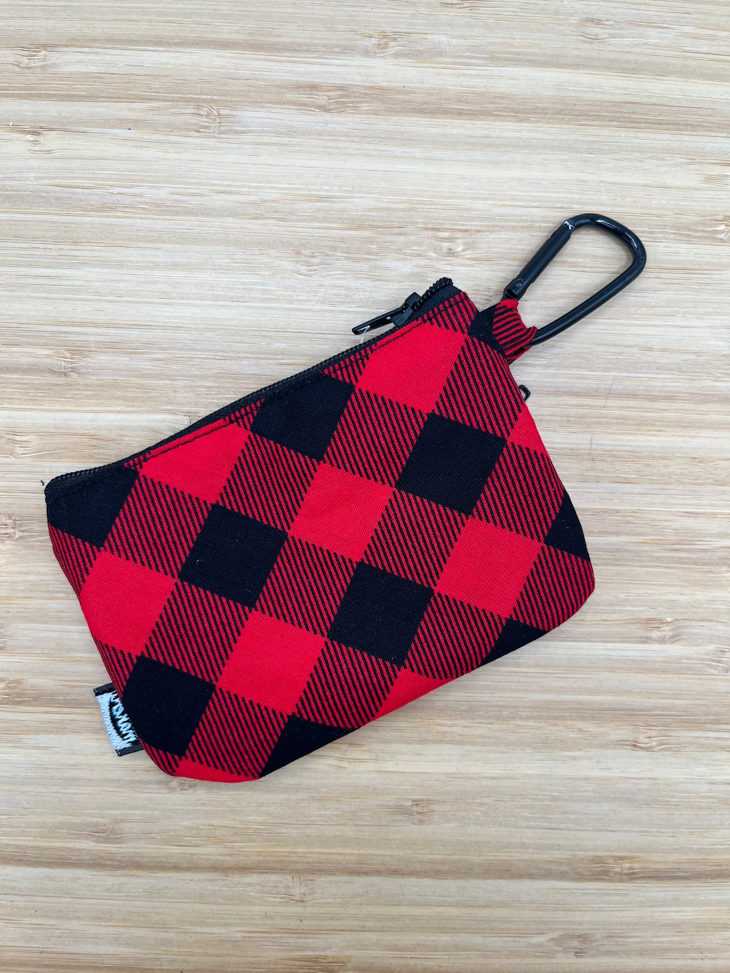 Buffalo Plaid Wallet with Carabiner