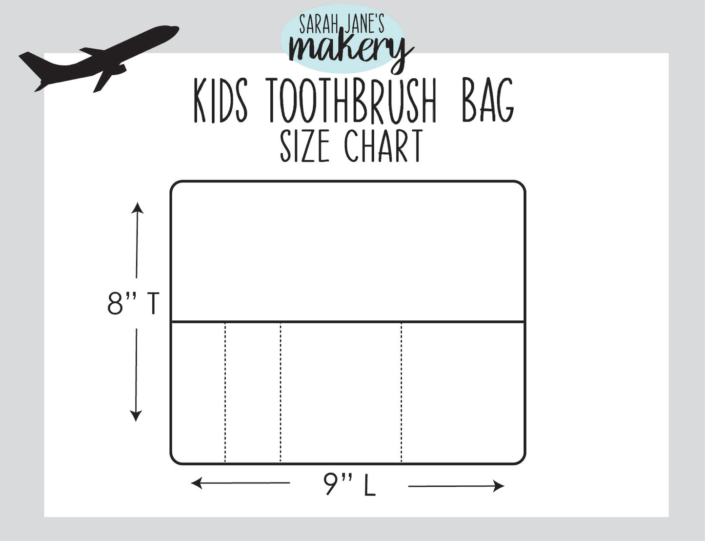 Kids Cat Print- Toothbrush Roll Up Bag