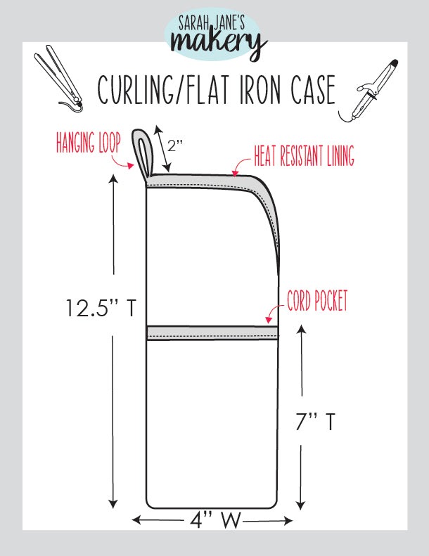 Cherries Curling/Flat Iron Case