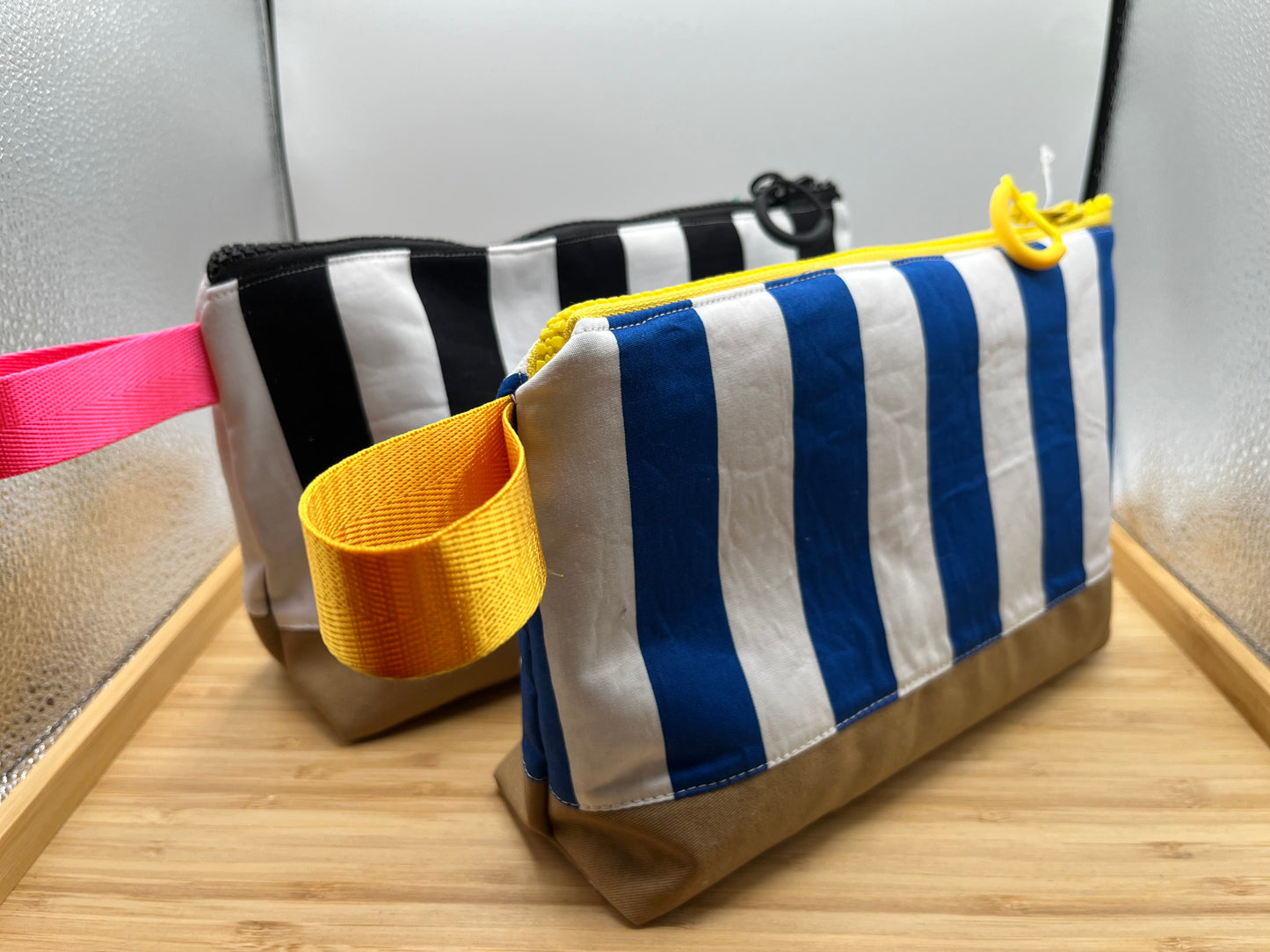 Small Stripe Travel Handle Bag