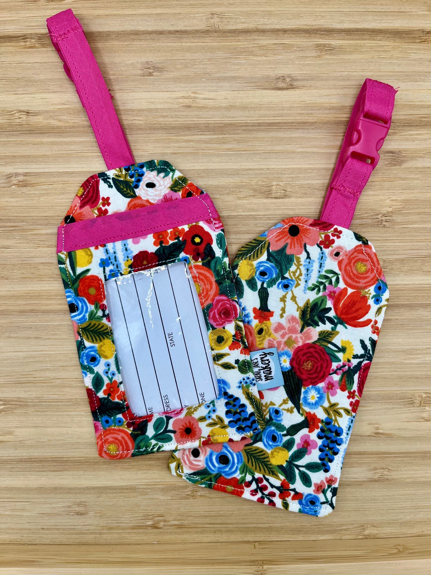 Floral Luggage Tag