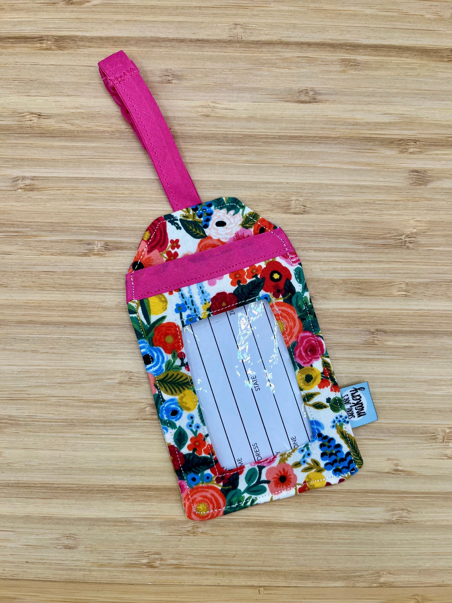 Floral Luggage Tag