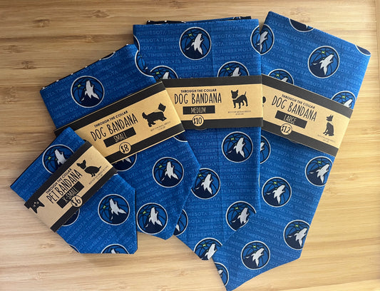 Minnesota Timberwolves Dog Bandana (Through the Collar Bandana)