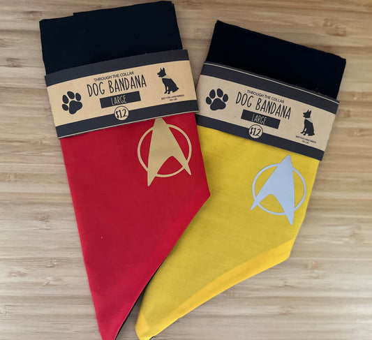 "Beam me up Doggie" Dog Bandana (Through the Collar Bandana)