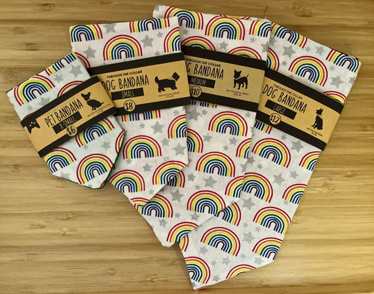 Rainbow Pride Dog Bandana (Through the Collar Bandana)