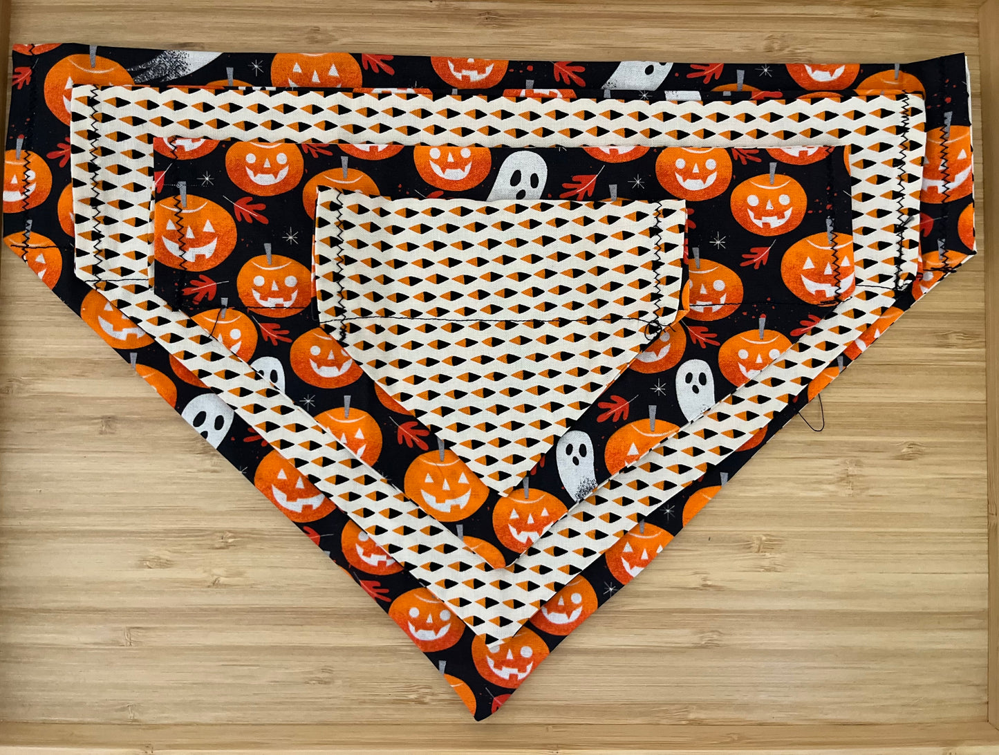 Halloween Pumpkin Dog Bandana (Through the Collar Bandana)