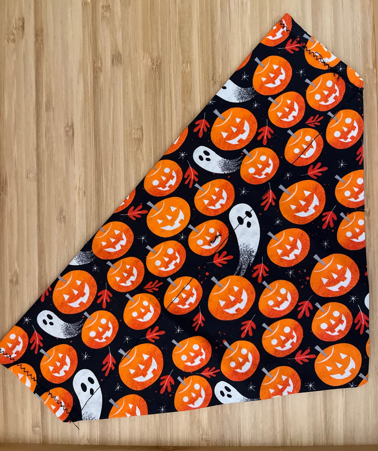 Halloween Pumpkin Dog Bandana (Through the Collar Bandana)