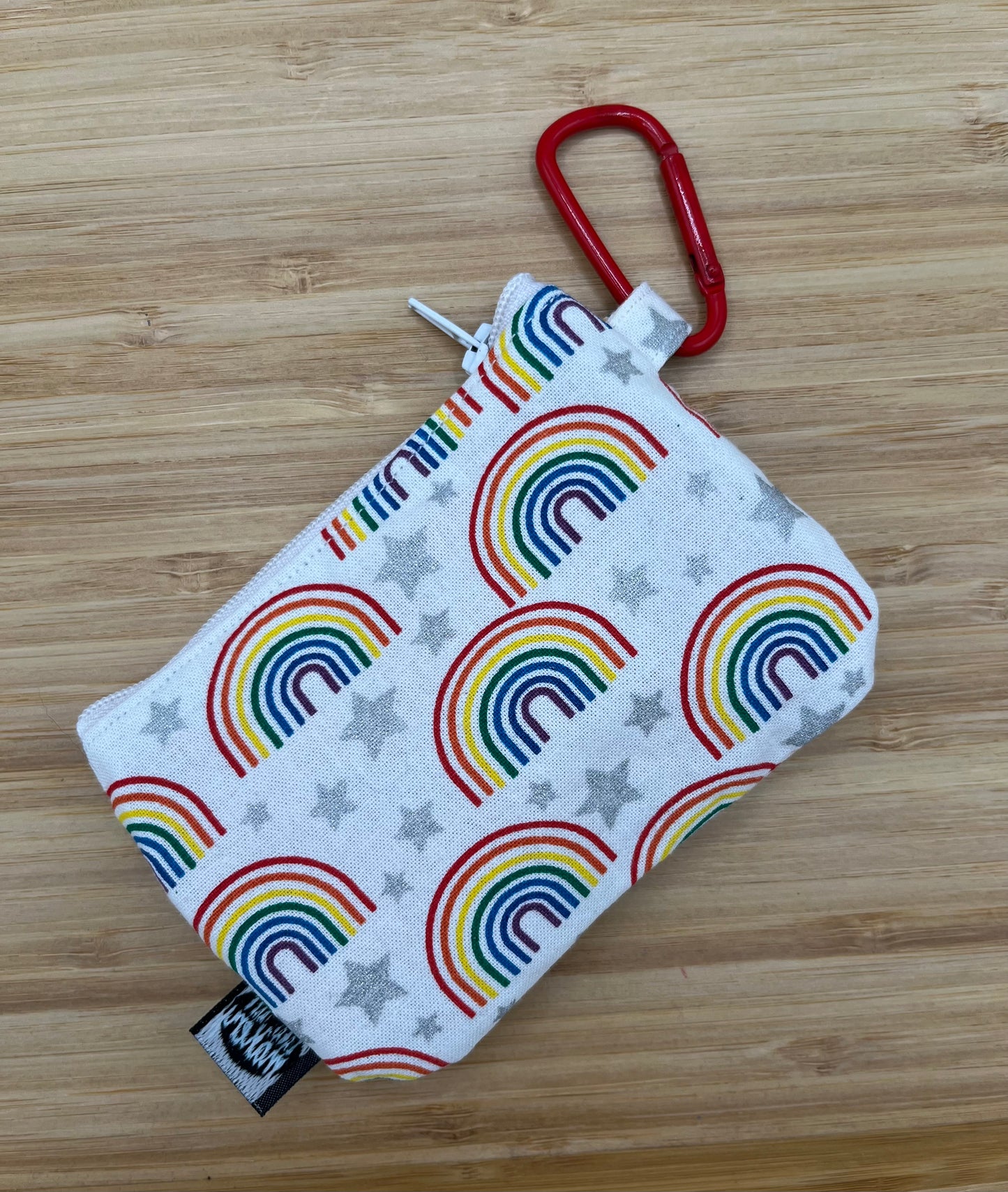 Rainbow Pride Double Zipper Wallet with Carabiner