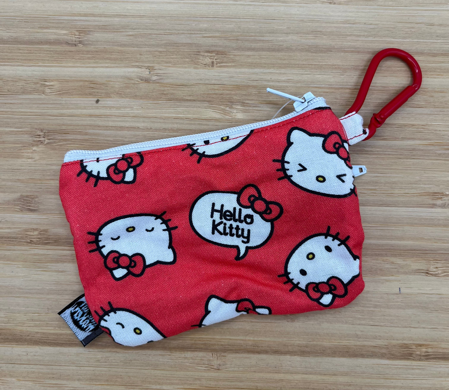 Hello Kitty Double Zipper Wallet with Carabiner