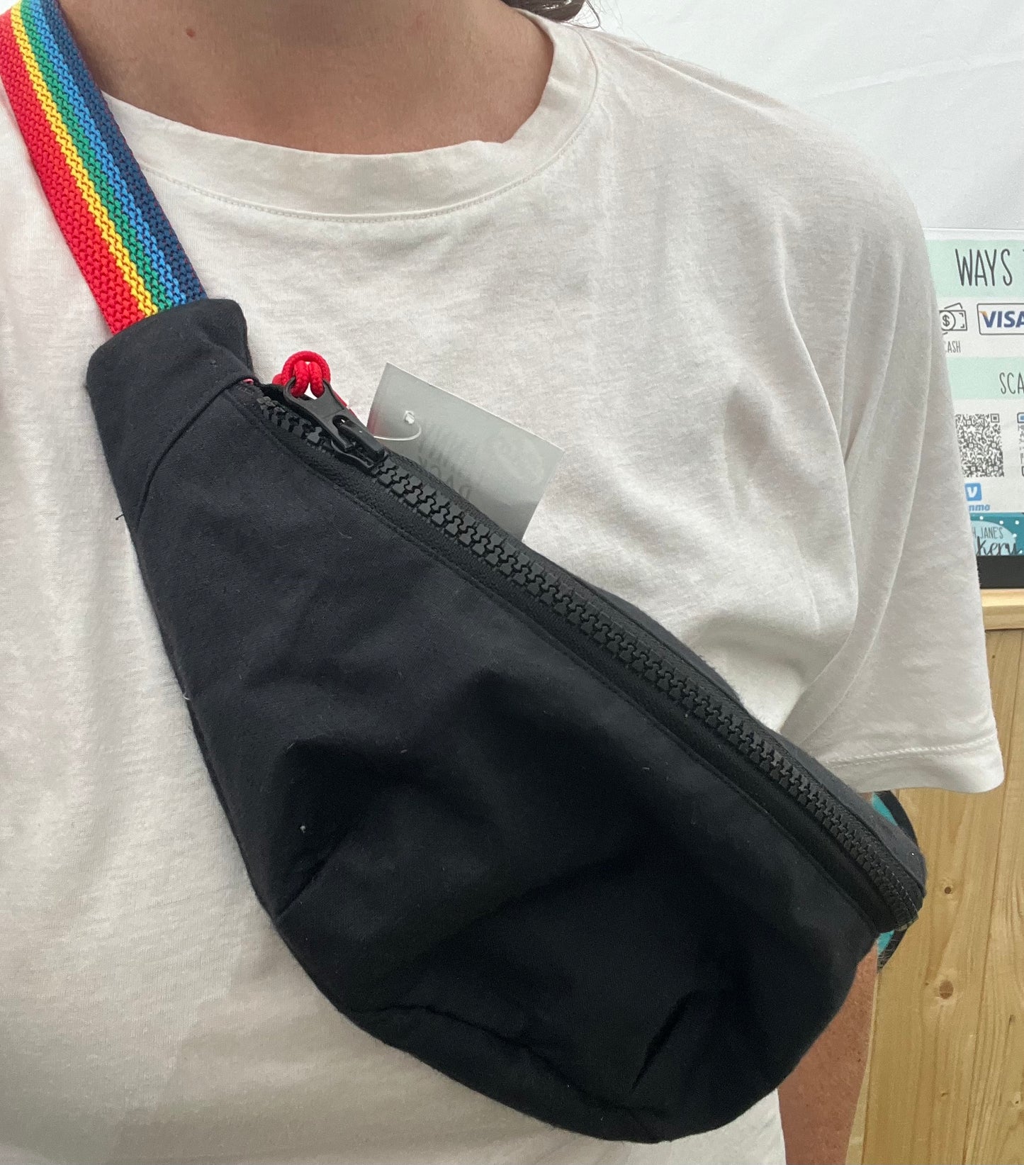 Black & Rainbow Fanny Pack