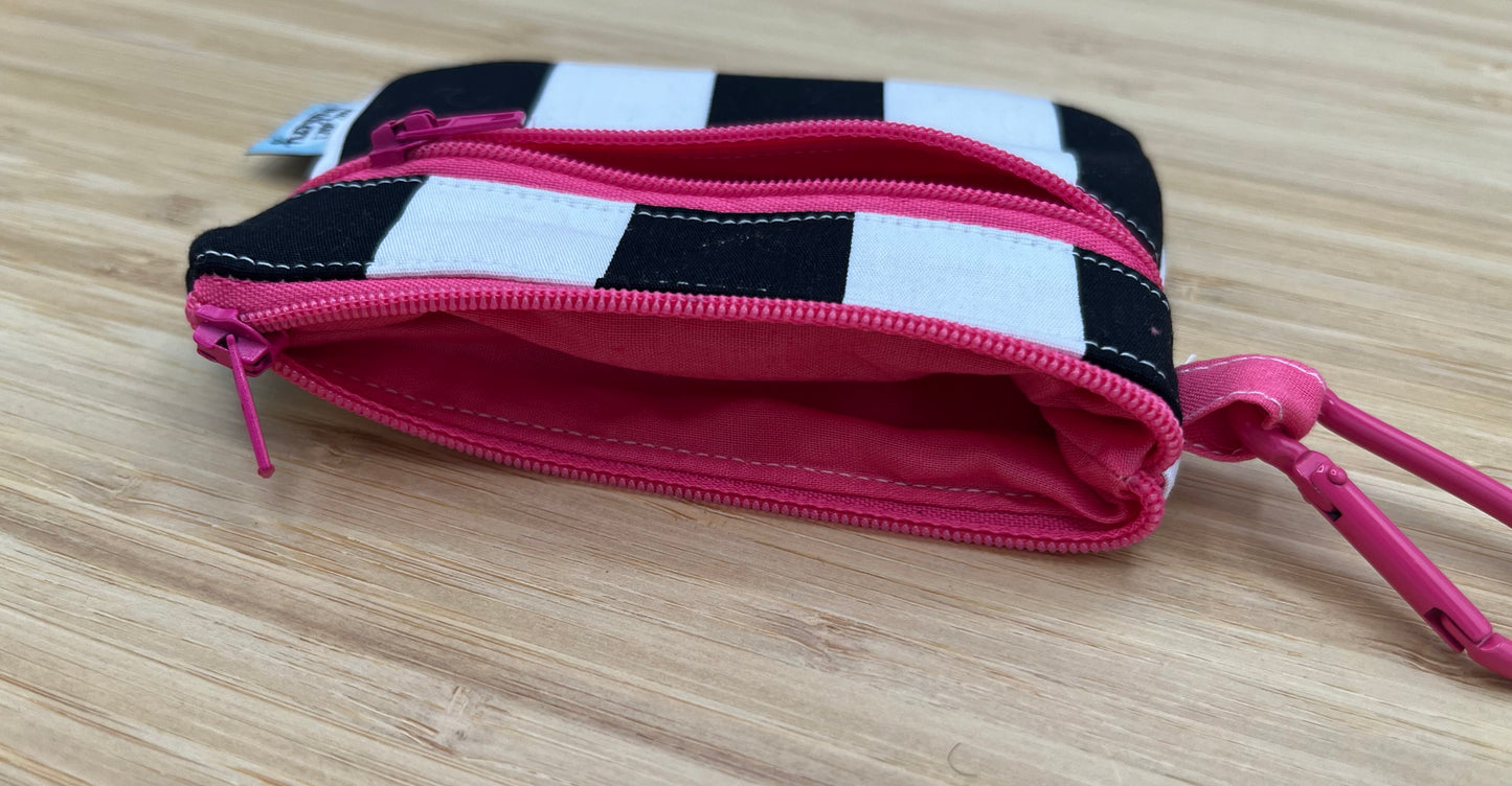 Striped Wallet with Carabiner