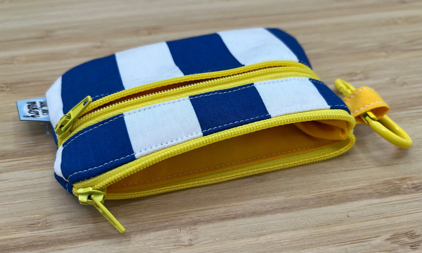 Striped Wallet with Carabiner