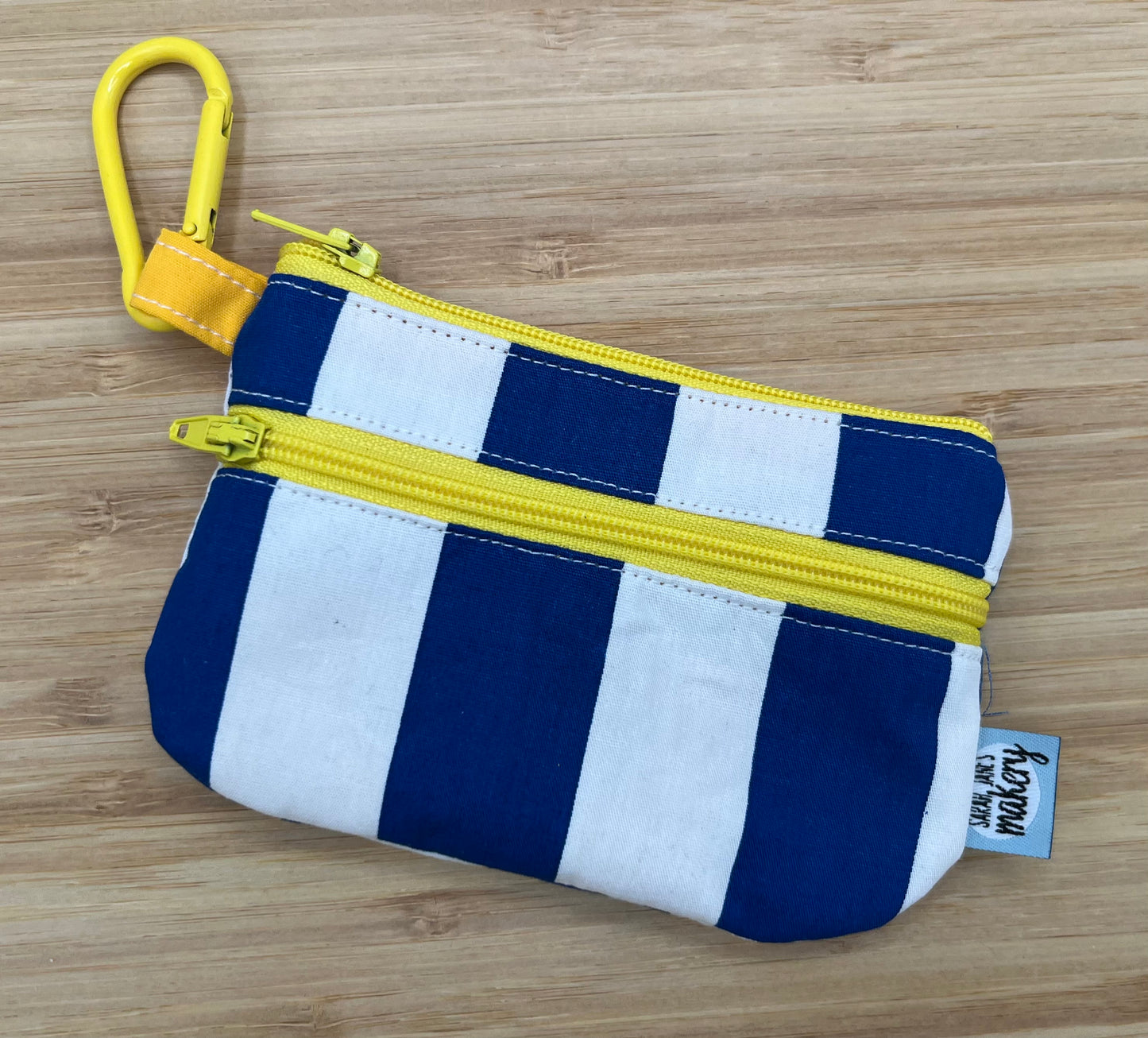 Striped Wallet with Carabiner