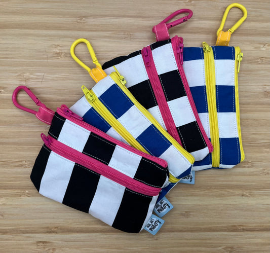 Striped Wallet with Carabiner