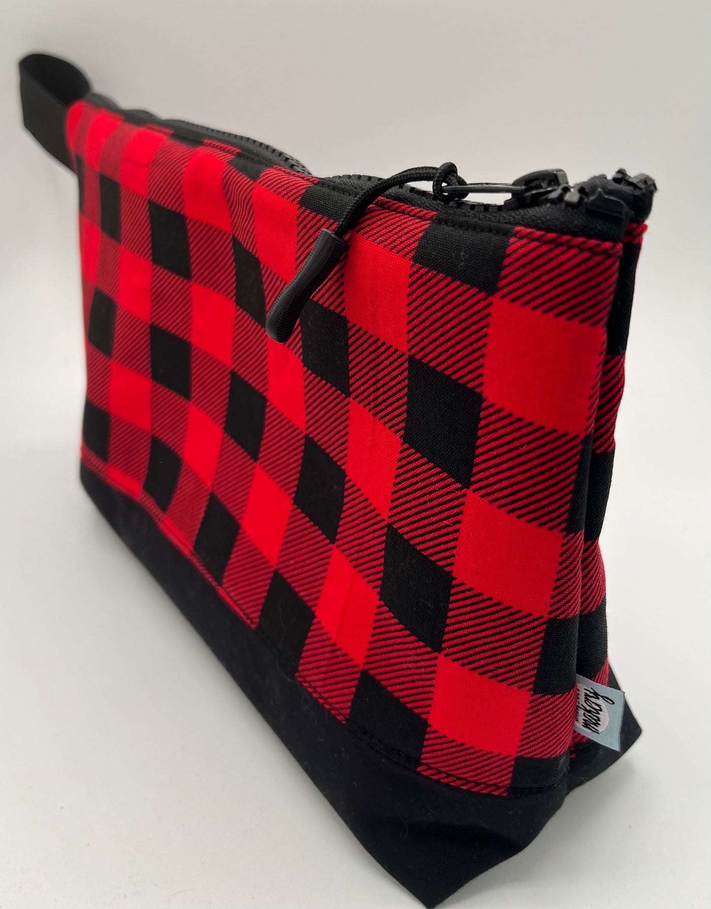 Small Buffalo Plaid Travel Handled Bag