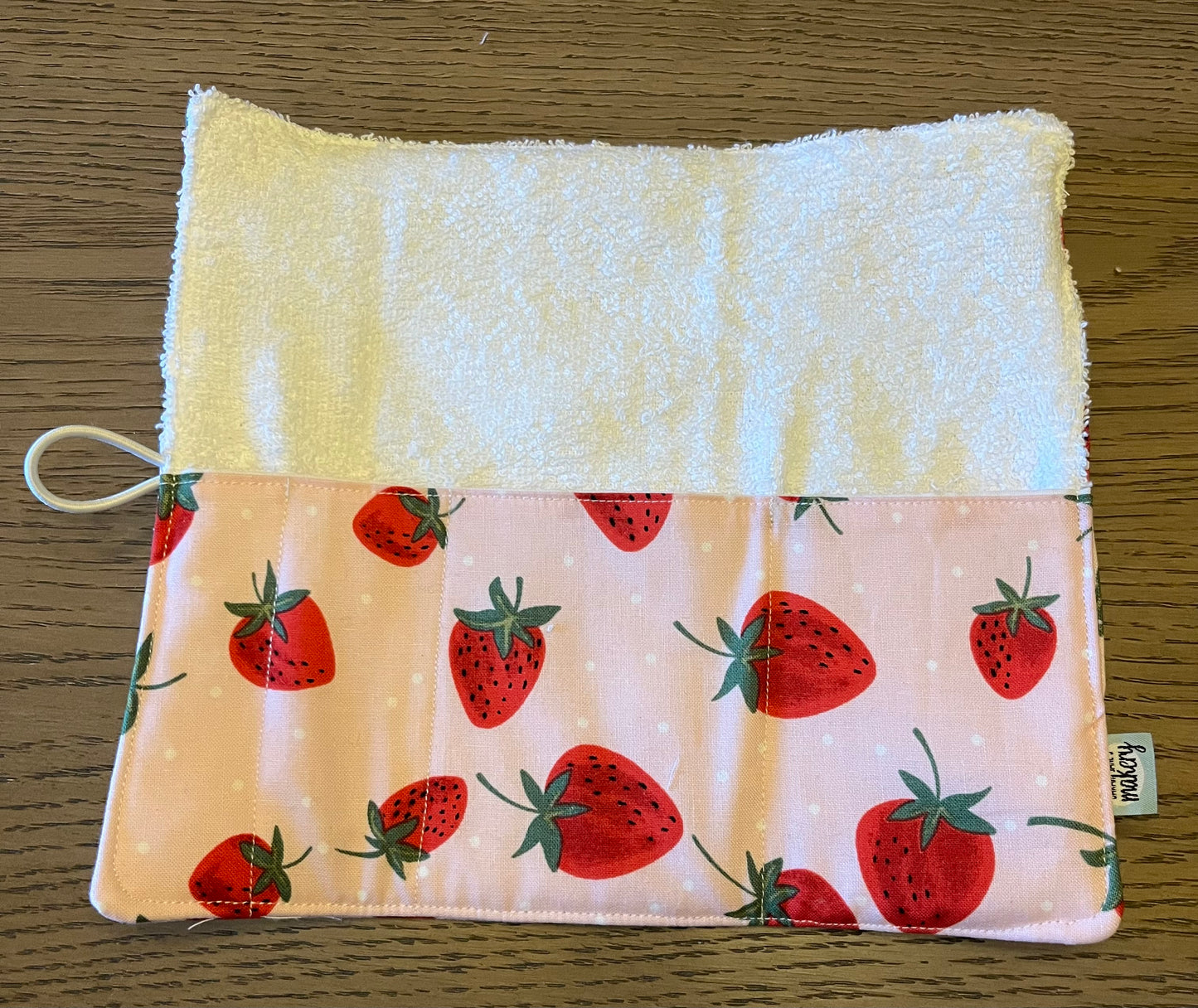 Kids Strawberry- Toothbrush Roll Up Bag
