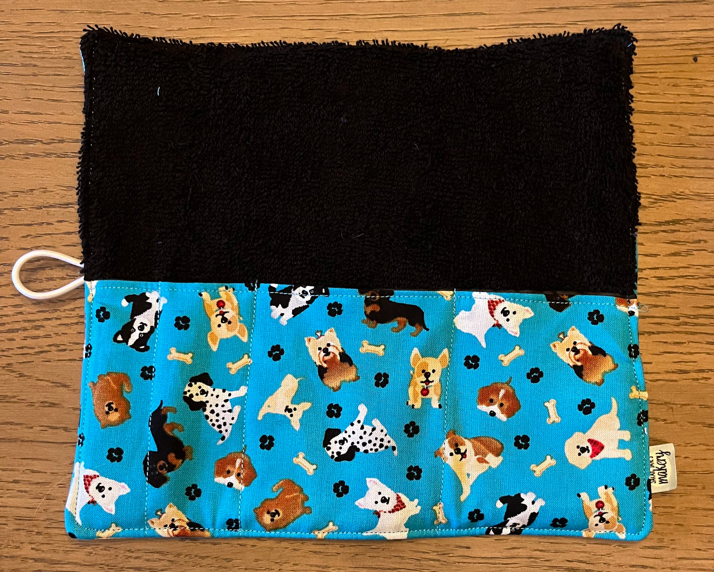 Kids Dog Print- Toothbrush Roll Up Bag