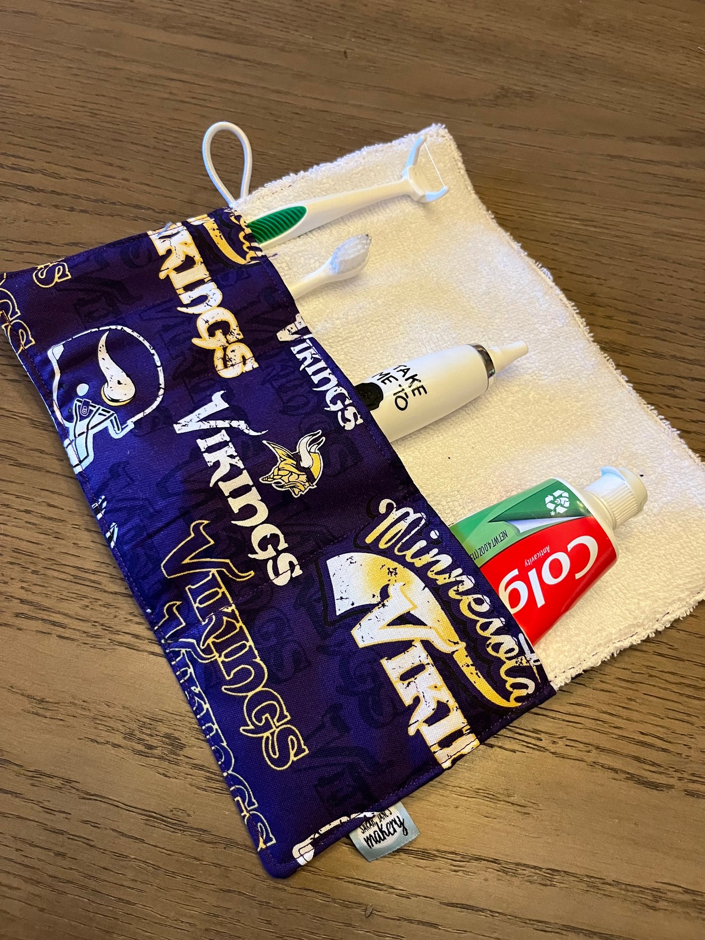 Kids MN Vikings- Toothbrush Roll Up Bag