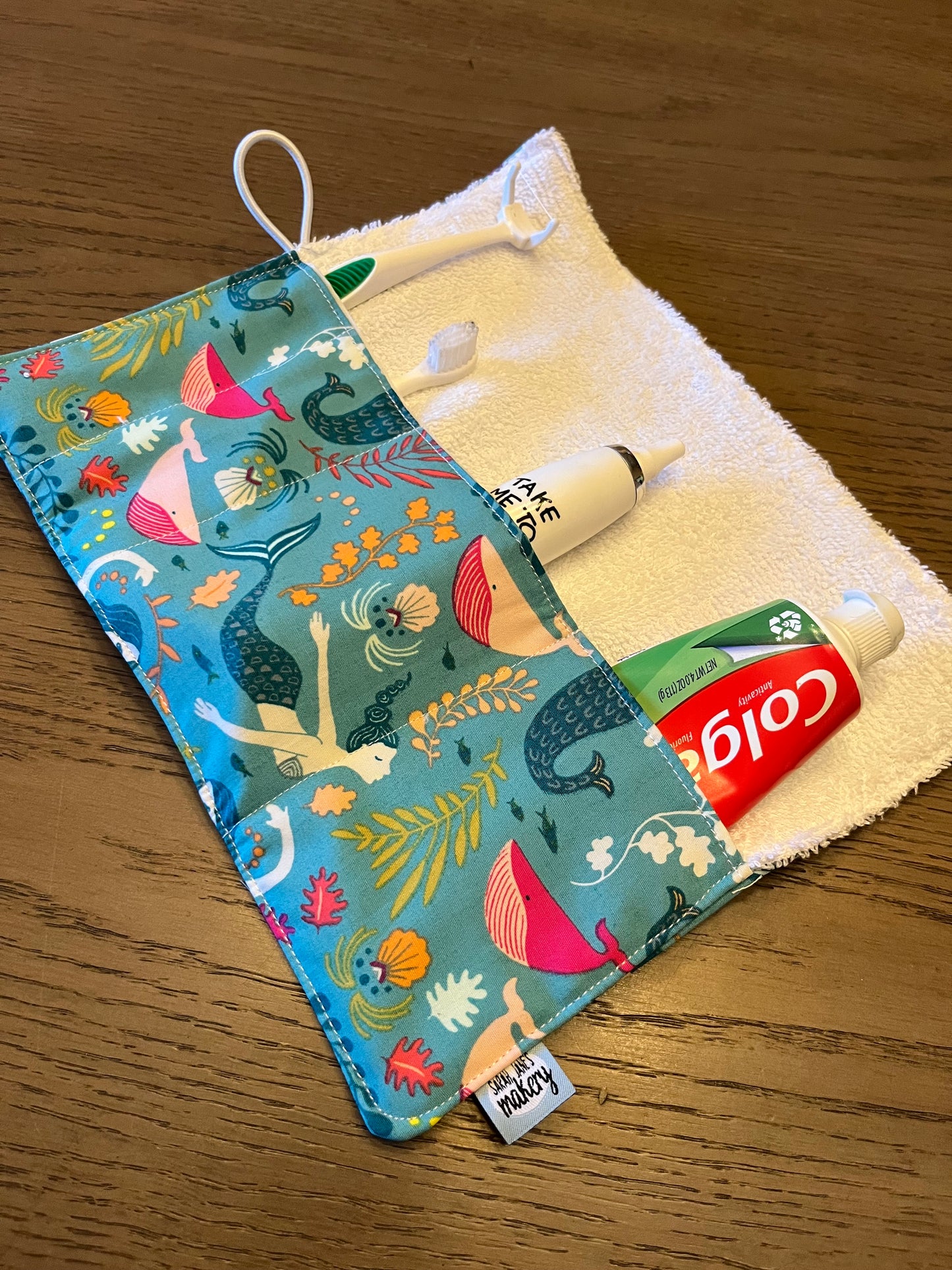 Kids Mermaids- Toothbrush Roll Up Bag