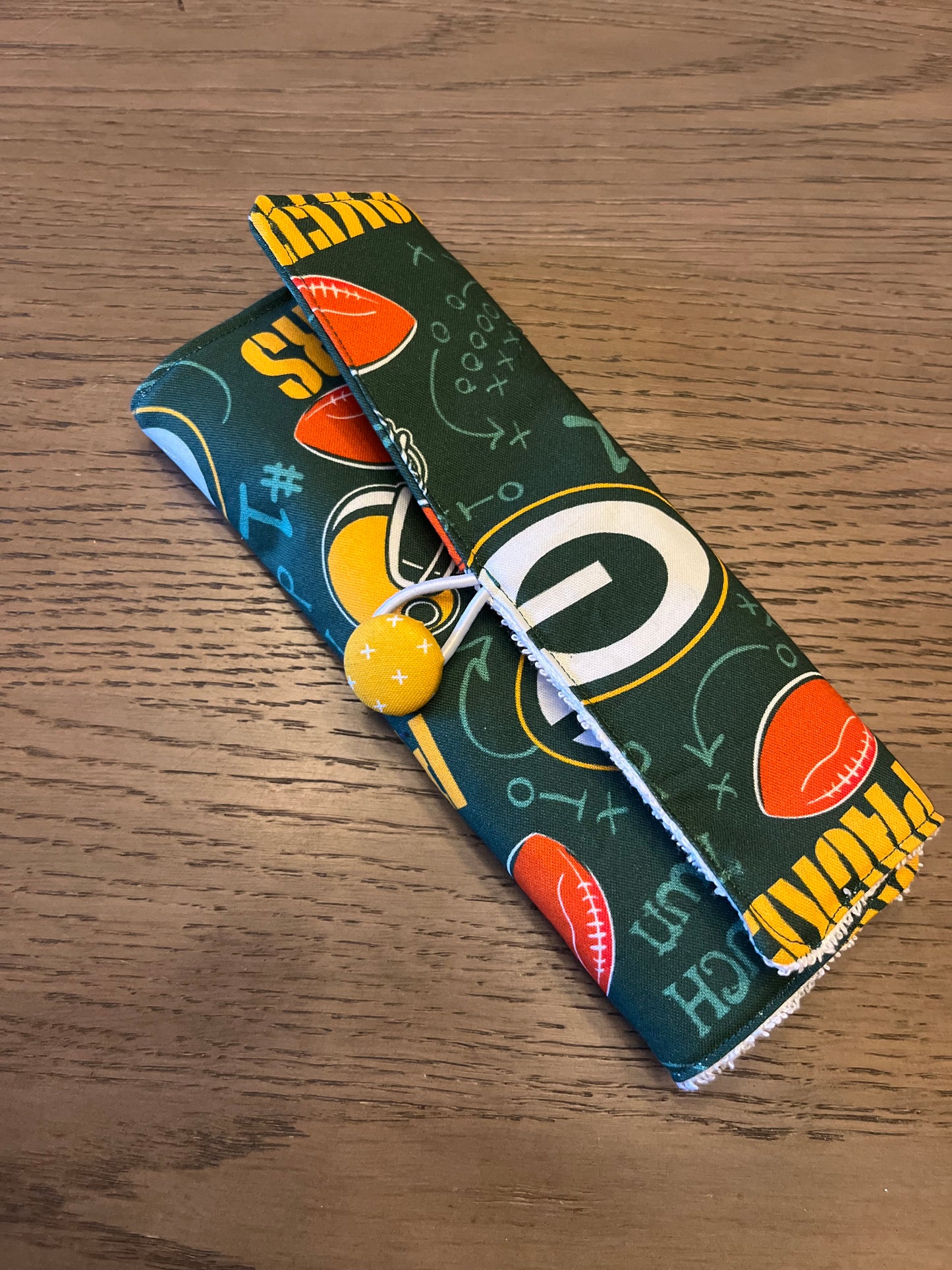 Kids Greenbay Packers- Toothbrush Roll Up Bag