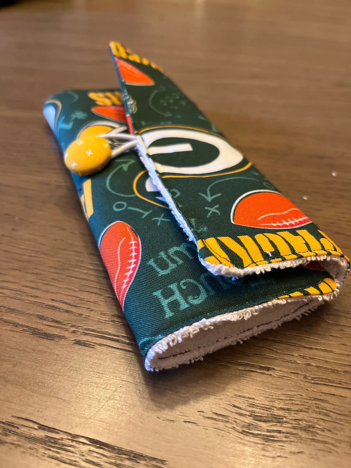 Kids Greenbay Packers- Toothbrush Roll Up Bag