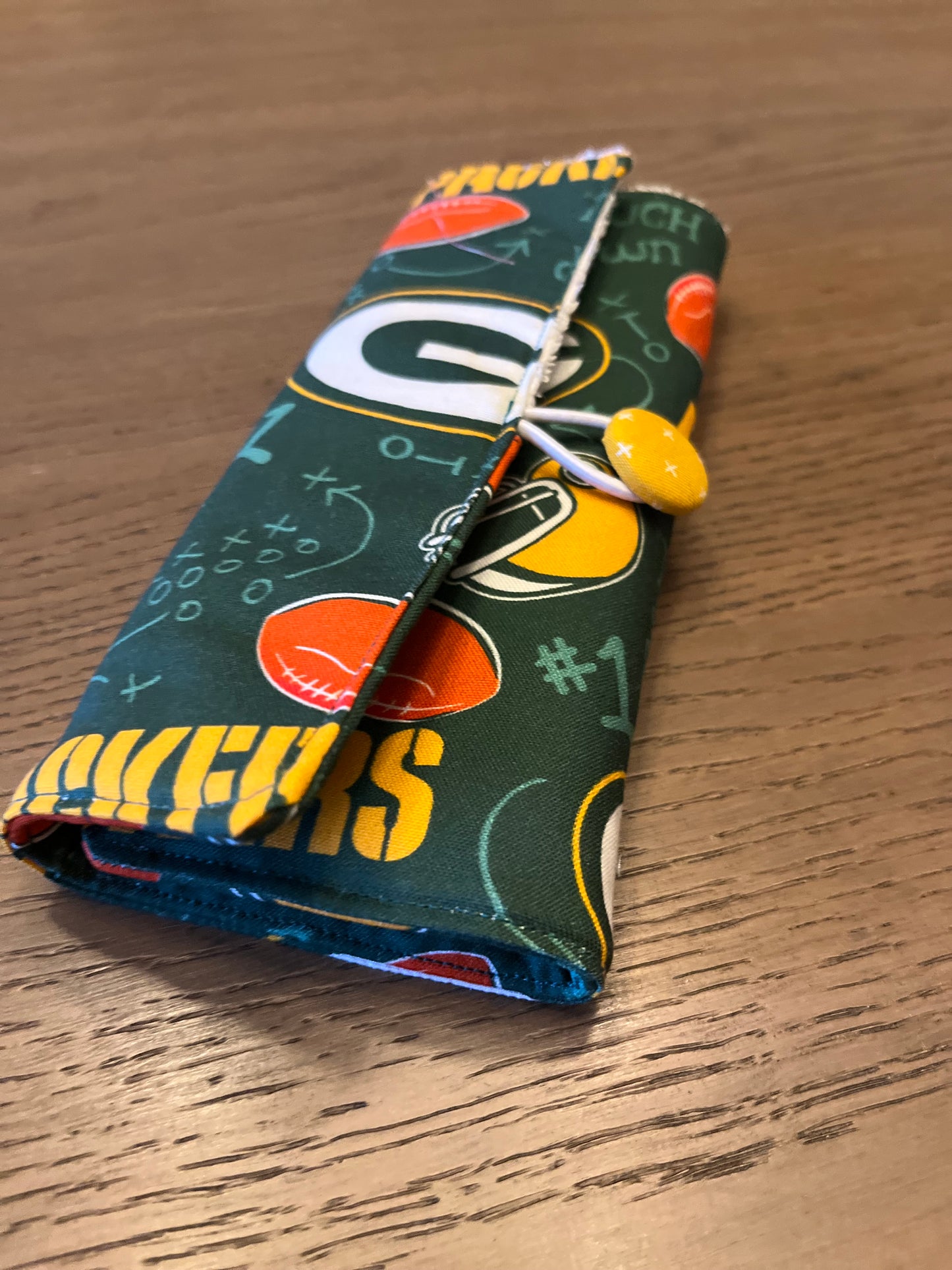 Kids Greenbay Packers- Toothbrush Roll Up Bag