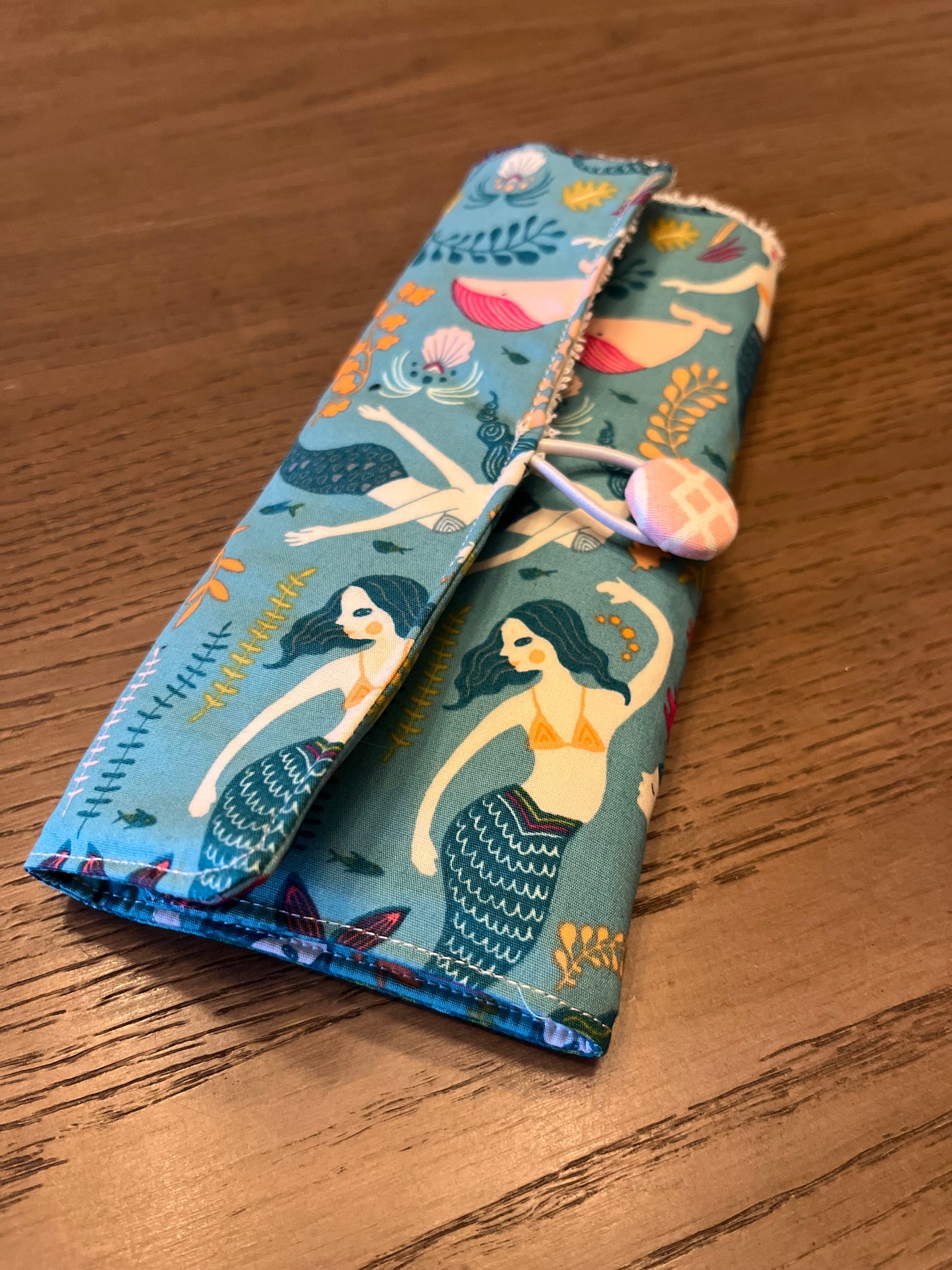 Kids Mermaids- Toothbrush Roll Up Bag