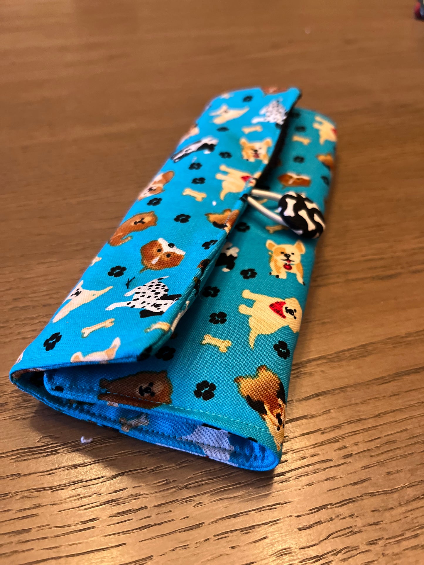 Kids Dog Print- Toothbrush Roll Up Bag