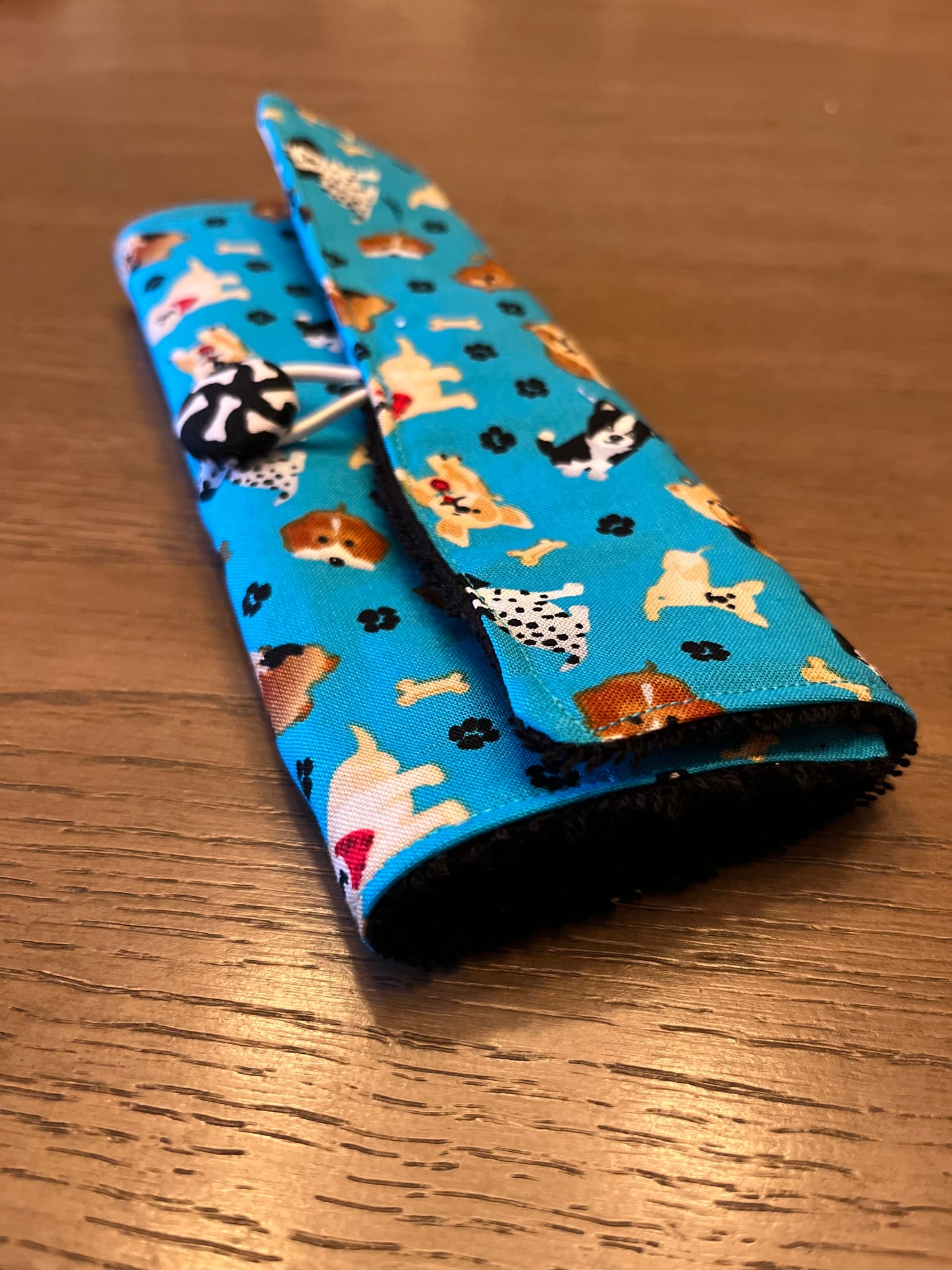 Kids Dog Print- Toothbrush Roll Up Bag