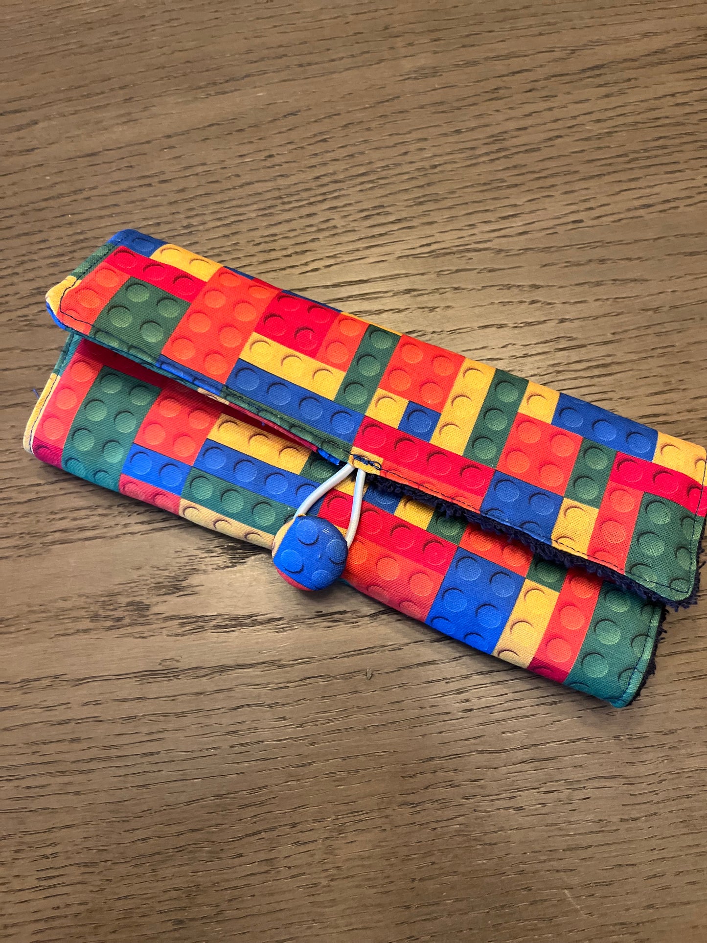 Kids Toy Bricks- Toothbrush Roll Up Bag