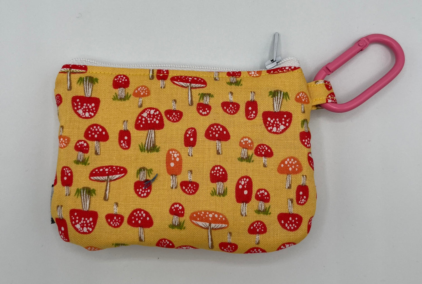 Mushrooms Double Zipper Wallet with Carabiner