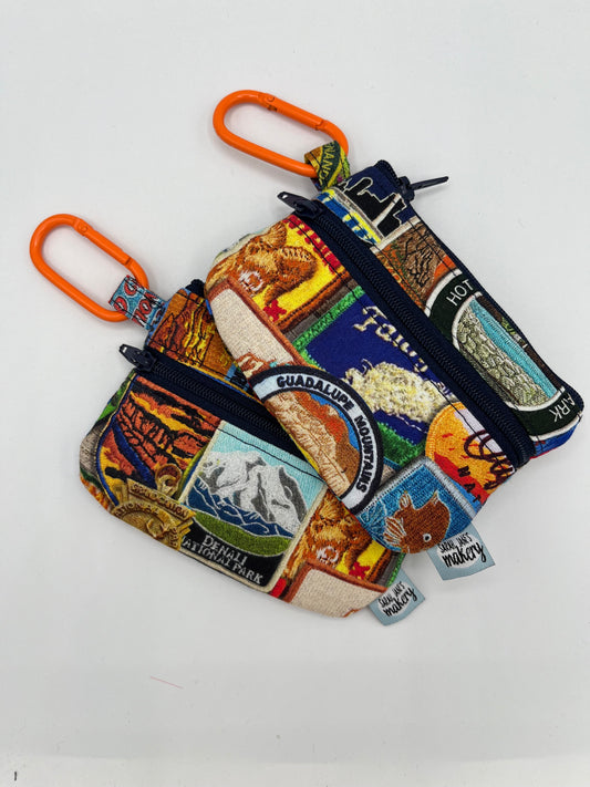 National Parks Double Zipper Wallet with Carabiner