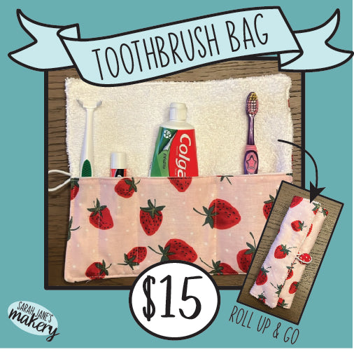 Kids Greenbay Packers- Toothbrush Roll Up Bag