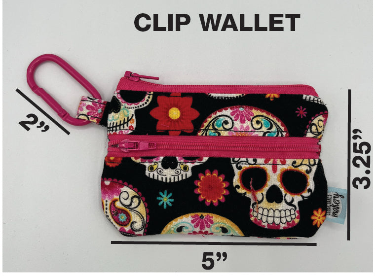 Hello Kitty Double Zipper Wallet with Carabiner